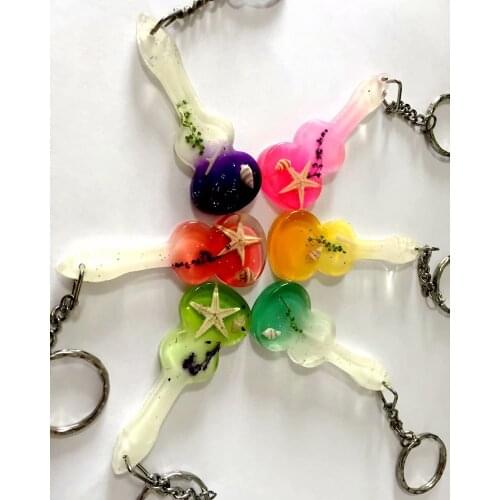 YQTDMY 12 pcs Starfish Car Key Buckle Novel Originality Sea World violin Keychains