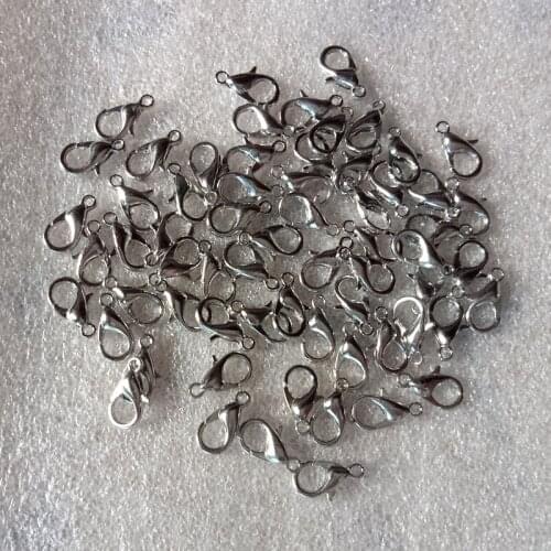 100pcs Fashion Jewelry Findings,Alloy Antique Bronze/gold/kc Gold/Rhodium Lobster Clasp Hooks For Necklace&bracelet