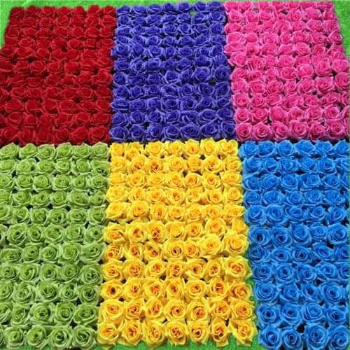 20pcs/lot Solid color wedding flower Artificial silk rose flower wall wedding background lawn/pillar flower wedding prop