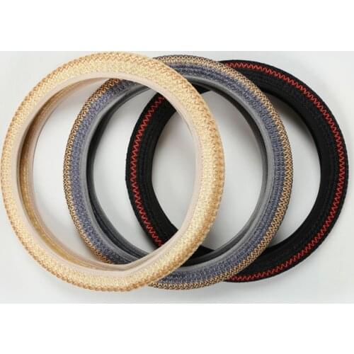 2020 Universal Car Furry Pink Steering Wheel Stickers Cover Woolen Fur Gear Knob Shifter Brake Interior Accessories New Fashion