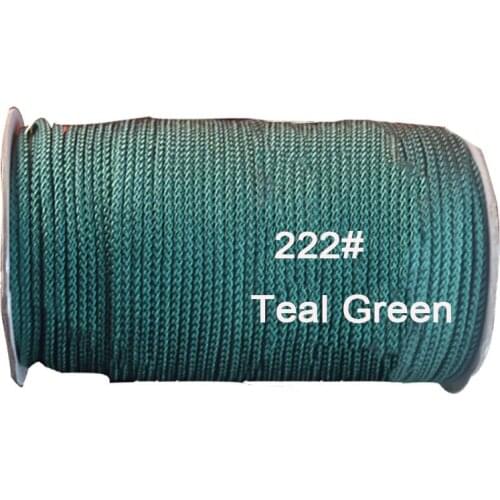 3mm Teal Green Colorfast Rattail Satin Braid Nylon Cord+DIY Jewelry Accessories Macrame Rope Earring Beading Cords