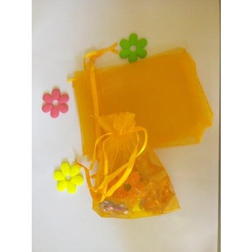 30*40cm 2000pcs Organza Bag Orange Drawstring bag jewelry packaging bag for tea/gift/food small transparent pouch Yarn bag
