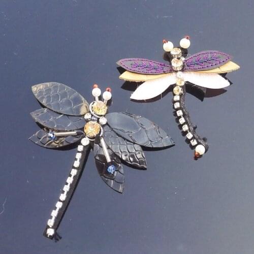 3D Handmade beaded sequins dragonfly patch applique for DIY hat Coat Trousers Bag Brooch Broche