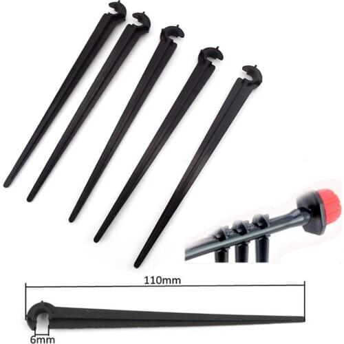 50pcs Gardening Watering Holders Bracket Drip Irrigation Fixed Stems 4/7mm Tube Hose Stand Pipe Garden Water System Accessories