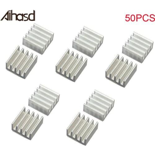 50PCS Stepper Driver A4988 Heatsink Aluminum Silver Heat Sink For 3D Printer