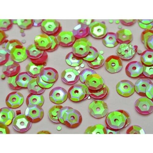 5000pcs Red AB 6mm decorative CUP round loose sequins Paillettes jewelry accessories sewing Wedding craft