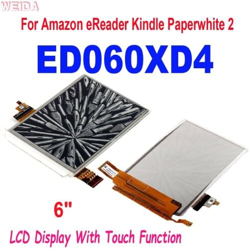 AAA+ 6 inch Ebook Eink ED060XD4 LCD Replacement For Amazon eReader Kindle Paperwhite 2 ED060XD4 LCD Display With Touch Function