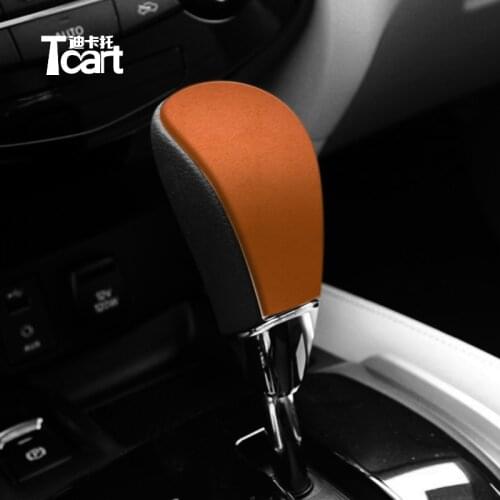 Alcantara Car Accessories For Nissan qashqai j11 x trail t32 teana L33 murano Z52 Gear Shifter Cover Protector Trims Decor