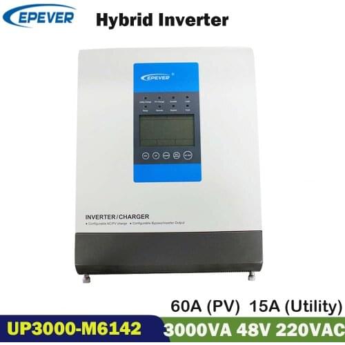 EPever MPPT 3000W Solar Inverter 60A 48V Pure Sine Wave Hybrid Inverter 220V 230V Soar Charge Inversor UPower M6142