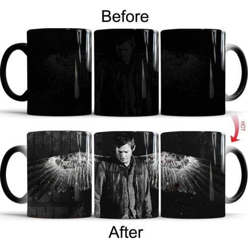The Walking Dead Mug Daryl Dixon Color Changing Mug 11oz Heat Sensitive Ceramic Coffee Tea Cup