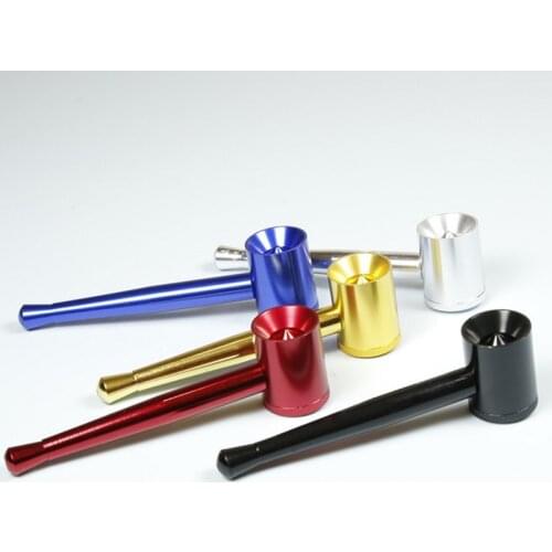 Quality Fashion Metal Pipes Tobacco Pipe Herb Smoking Pipe Gift Mill Smoke Narguile Grinder Cigarette Holder