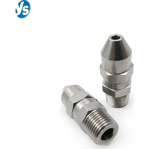 1/8" 1/4" 3/8" 1/2"BSPT Full Cone Spray Nozzle 304Stainless Steel 30 Degrees Solid Cone Nozzle for Gas Washing Scrubbing Cooling