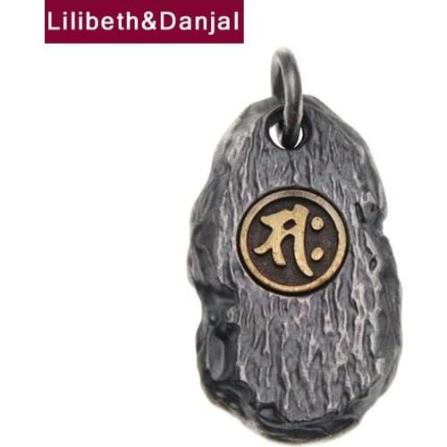 Zodiac Natal Buddha Creative Design Meteorite Necklace Pendant Real S999 Sterling Silver Jewelry Women Men 2021 Free Shipping P6