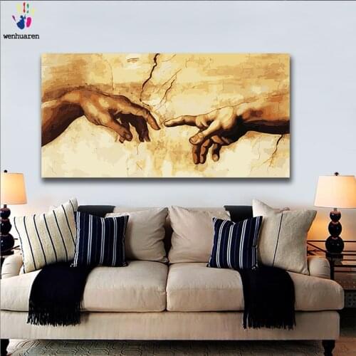 DIY oil paintings consist of Numbers and colors, and impressionist oil paintings can be used as home decoration