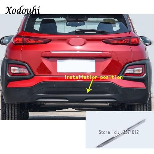 For Hyundai Kona Encino Kauai 2017 2018 2019 2020 Car Sticker Styling Rear Bumper Trim Trunk Plate Frame Threshold Pedal Panel