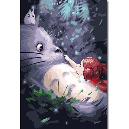 Full Square 5D DIY Diamond Painting Cartoon Movie My Neighbor Totoro Home Decoration Diamond Mosaic Childrens Gift HR564787