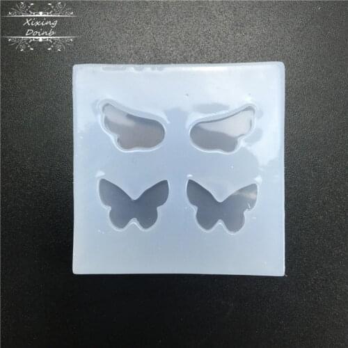 Semi permeable silicone mold butterfly wing shape DIY cake decoration tool handcraft mold drop glue decorative resin mold