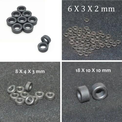 5/50/100pcs Ferrite Core Filter Ferrite Cores Ring Anti-Parasitic Toroide Toroidal Bead Coil Ferrites Ferrous Suppression