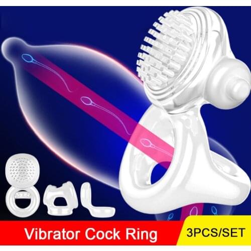 Vibrator Cock Rings Penis Sleeve Locker Sperm Cockring Delay Ejaculation Sex Products Sex Toys For Men Intimate Goods