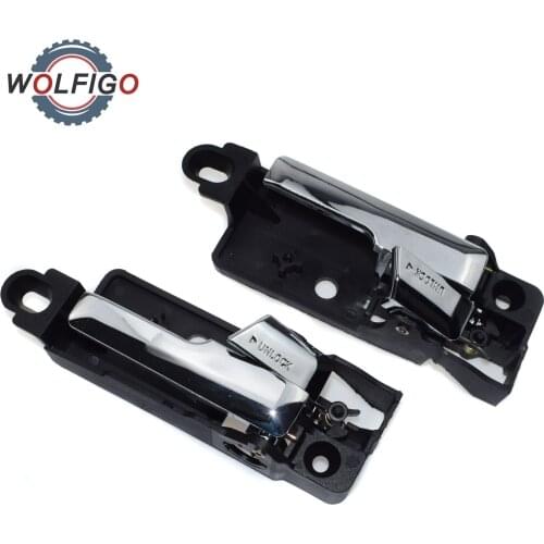 WOLFIGO Rear Left Right Inside Interior Door Handle 6E5Z5422601B 6E5Z5422600A CA29294 for Ford Fusion Mercury Milan Lincoln MKZ