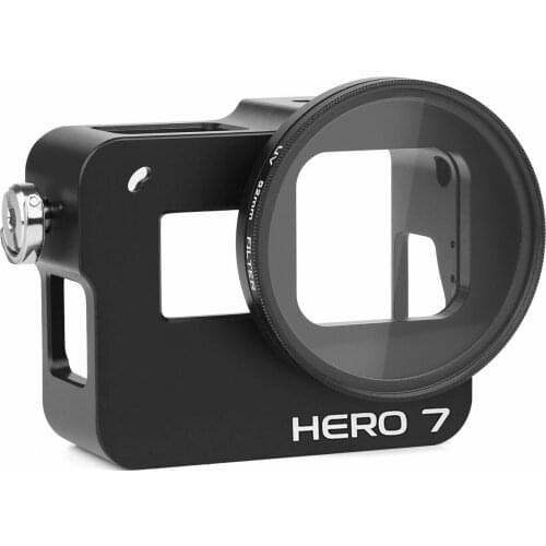 Camera Protective Case Cage Shell w/ 52mm UV Filter For GoPro Hero 7 6 5 Black