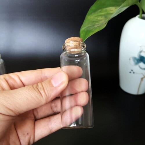 12pcs/Lot 40ml 30mm DIY Storage Bottles with Cork Stoppers Glass Wishing Jars Crafts for Decorative Bottles For Wedding Gift