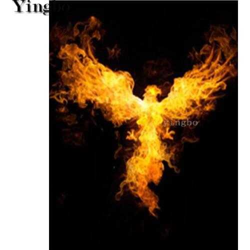 5D Diamond Painting Modern Abstract Fire Phoenix Bird Full Drill Square DIY Cross Stitch Kit Embroidery Mosaic Home Decoration