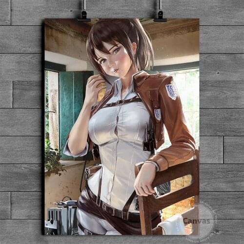 Anime sexy Sasha Attack on Titan Poster Pictures Home Manga Decoration Paintings Canvas HD Prints Wall Art Modular Living Room