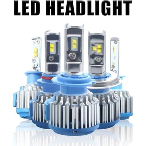 Auto Headlamp Bulb H8 H9 H1 H7 LED Bulb H3 HB3 H4 H11 9005 9006 72W 7200LM 6500K T-1 Car Headlight