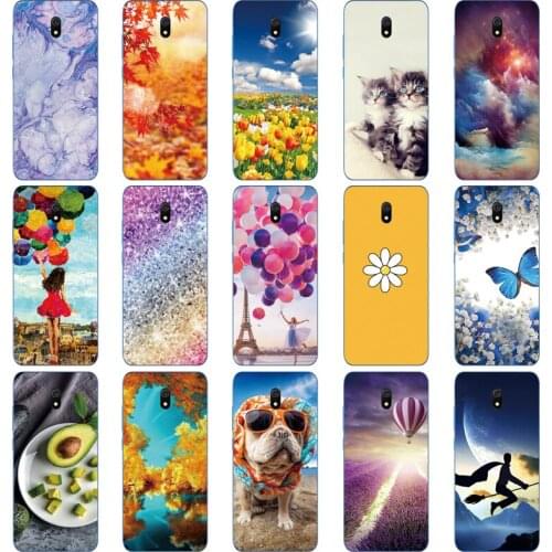 Case for xiaomi redmi 8a cases full protection soft tpu back cover on redmi 8a bumper hongmi 8a phone shell bag coque animal dog