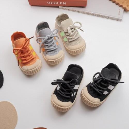 New Arrival Childrens Shoes Mesh Air Breathable Crossover Strap Boys and Girls Casual Shoes Kids Soft Soled Running Shoes