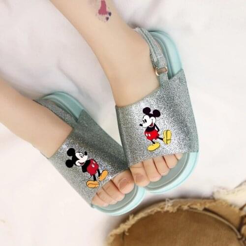 Disney childrens cartoon Mickey Mouse boy girl baby non-slip soft shoes summer sandals beach shoes sandals and slippers