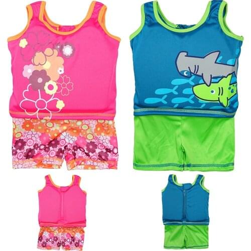 2-6 Swim Vest Kids Life Jacket Kids for Swimming Swimsuit Jumpsuit with Foam Girls Boys Sun Protection Sleeveless Swim Trainer
