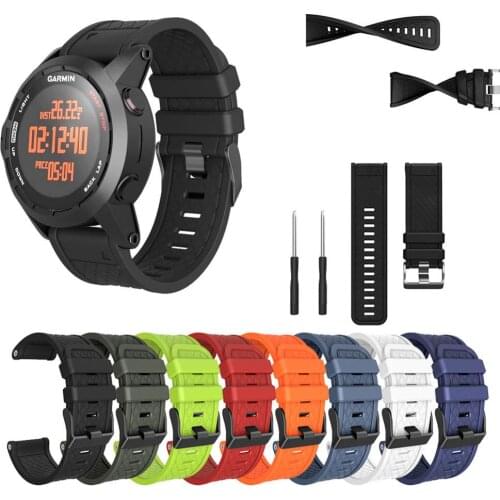 For Garmin Fenix 2 Straps, 26mm Replacement Silicone Smart Watch Band Straps Compatible with Garmin Fenix 2 Smart Watch