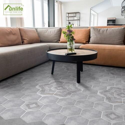 Funlife® Hexagon Floor Sticker Removable Furniture Decor Anti-Slip Waterproof Bathroom Kitchen backsplash DIY Wall Tile Stickers