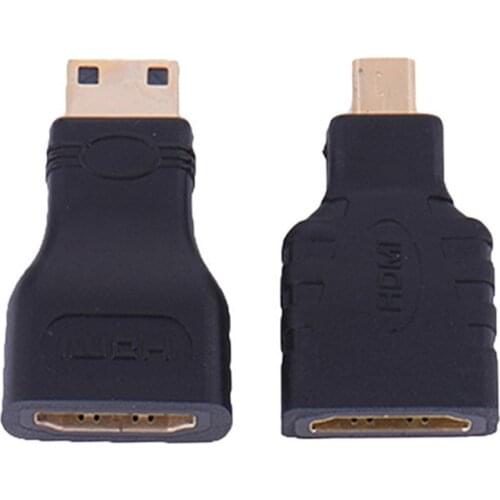 HDMI for Micro HDMI + HDMI to Mini Gold Plated Converter HD Connector Extension Adapter for Video TV for Xbox 360 HDTV 1080P