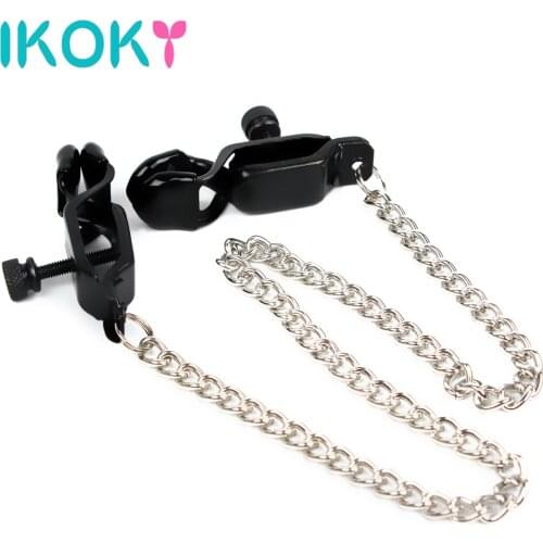 47cm Metal Chain Nipple Clamps Breast Clips Sex Toys for Women Couples Erotic Machine Adults Games Products Bondage Accessories