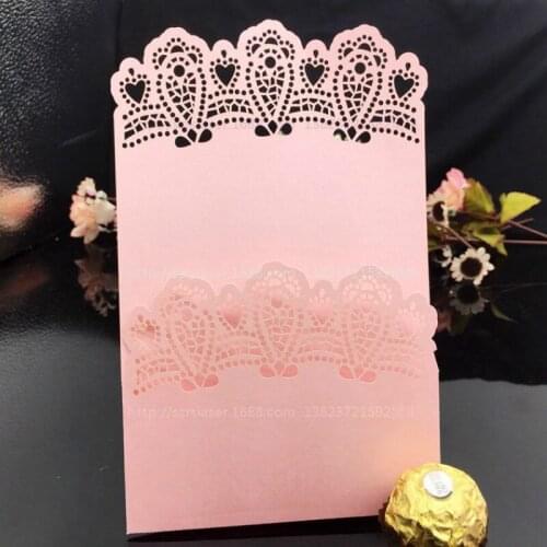 Fine Hollow Invitations Place Card 10Pcs/lot Holder Table Number for Wedding Event Party Favor Christmas Paper 8ZSH194