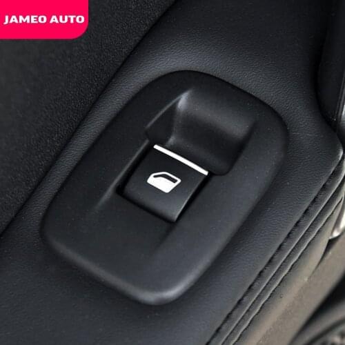 Jameo Auto ABS Chrome 7Pcs/Set Car Windows Lifter Control Button Knob Cover Trim for Peugeot 307 2005 - 2021 Accessories