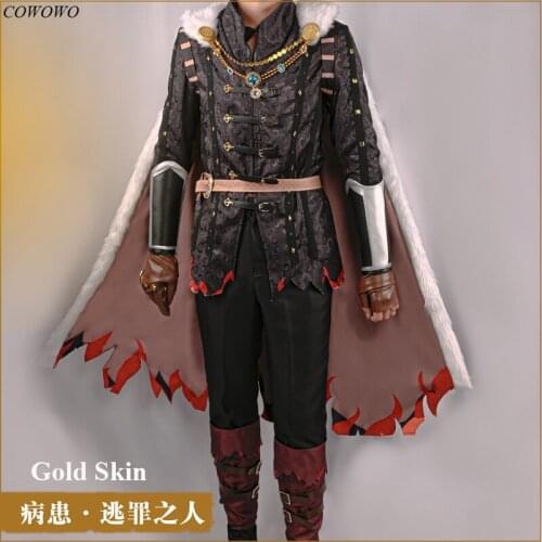 Anime!Identity V Emir New Surivor Gold/Original Skin Game Suit Gorgeous Uniform Cosplay Costume Halloween Party Role Play Outfit