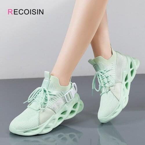 RECOISIN Fashion Sneakers Women Breathable Mesh Summer Shoes Woman Casual Basket Femme Trainers Shoes for Women zapatos mujer