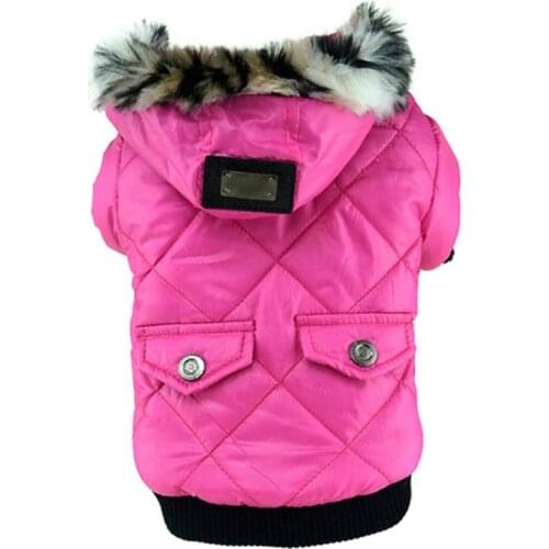Pets Casual Jacket Dummy Pocket Design Fashion Breathable Hooded Coat Windproof Snowproof Warm Dogs Jumpsuit