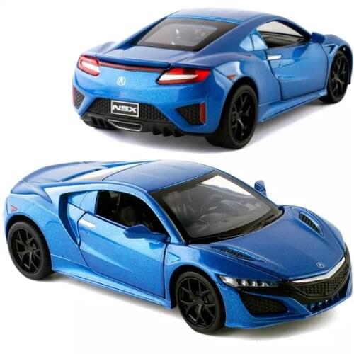1: 32 Eulogize NSX Racing Car Model Sound Light Return Force Children Toy Boy Birthday Christmas Gift Blue