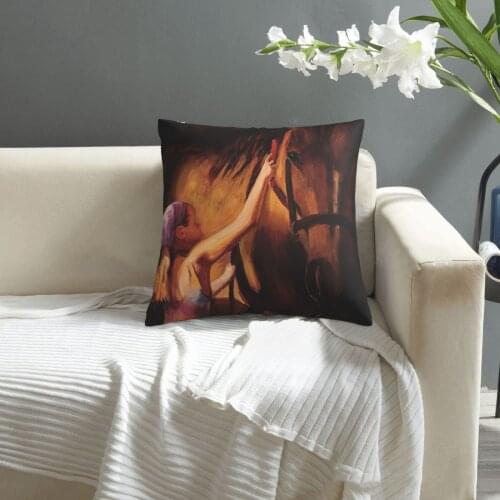 Horse,A Girls First Love pillowcase printed cushion cover sofa waist pillow pillow cover