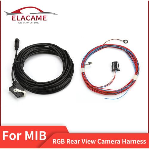 OEM 26 Pins RGB Trunk Switch Hand Buckle Rearview Camera Cable 8 Meters for VW MIB Radio