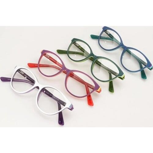 Girls Eyeglasses Frame Kids Optical Prescription Acetate Eyewear Solid Color Cute Eyewear 2019 New Fashion Boy Girls Sunglasses