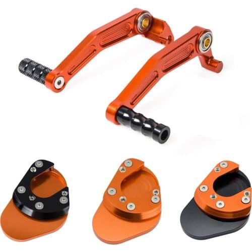 Kickstand Holder Extentor Enlarge Side Stand Pad Brake Gear Shift Pedal Levers Foot Peg For KTM 125 200 390 Duke RC 125 250 300