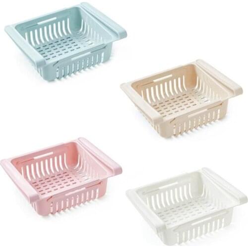 Shelves For The Fridge Kitchen Organizer Adjustable Organiser Rack Storage Drawer Pull-out Space Refrigerator Kitchen Saver K1M1