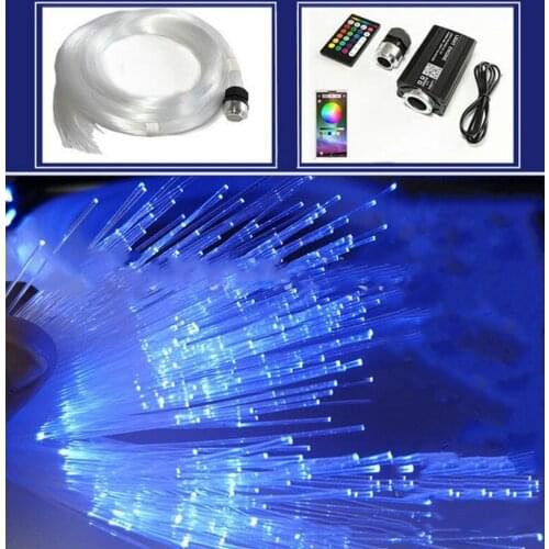 App Smart phone Remote controlled Audio Voice control 16W Car Starry Light engine+0.75mm Fiber optic cable End glow Ceiling DIY