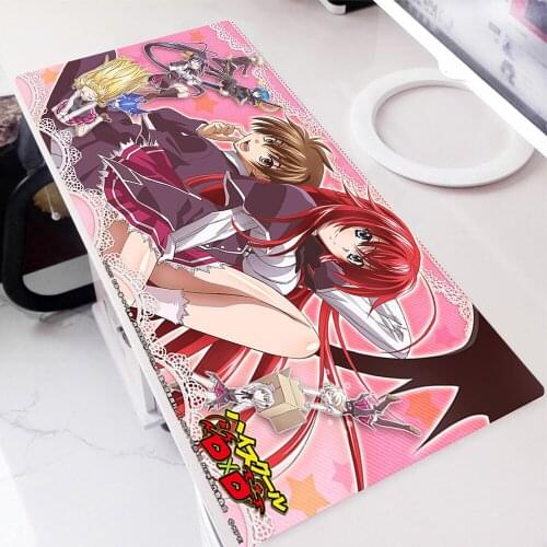 High School DxD Pc Gaming Accessories PC Gamer Cabinet Mouse Pads Mousepad Anime Mouse Pad Xxl Mausepad Diy Rubber Mat Deskmat